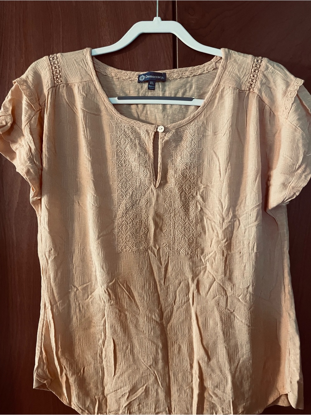 Democracy Women's Lightweight Mustard Yellow Tunic Top